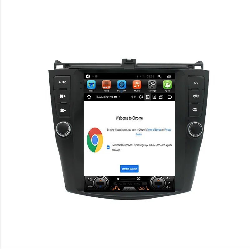 10.4 inch Android 10.0 2+32G Quad Core Car Radio Stereo GPS Player For 2003 2004 2005 2006 2007 Honda Accord 7 4G DSP IPS