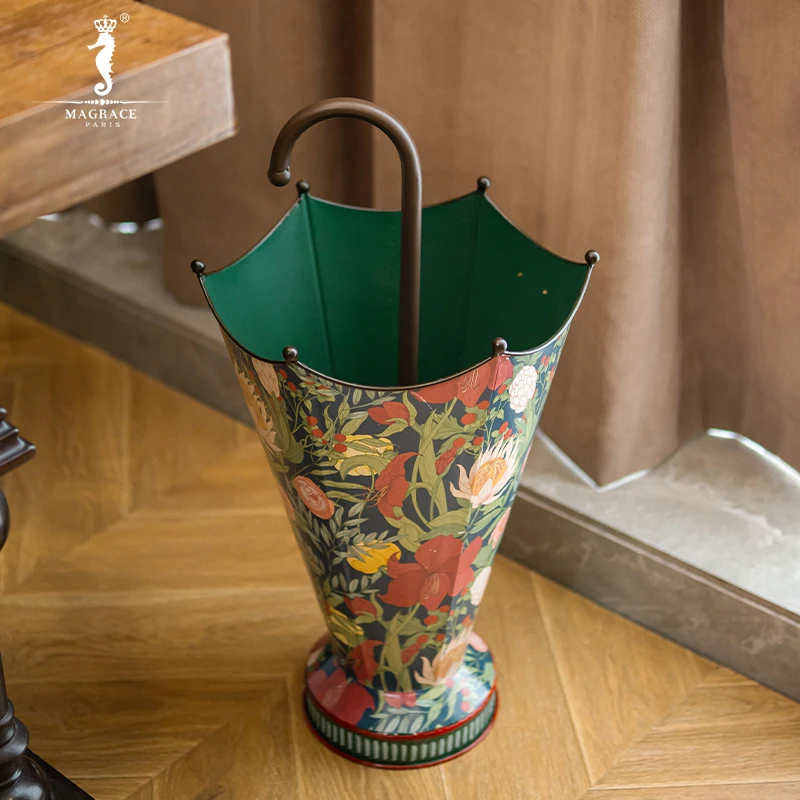 

Vintage Umbrella Stand, Stylish High-Grade Rain Gear Storage Bucket, Living Room Plant and Umbrella Organizer, Home Rack