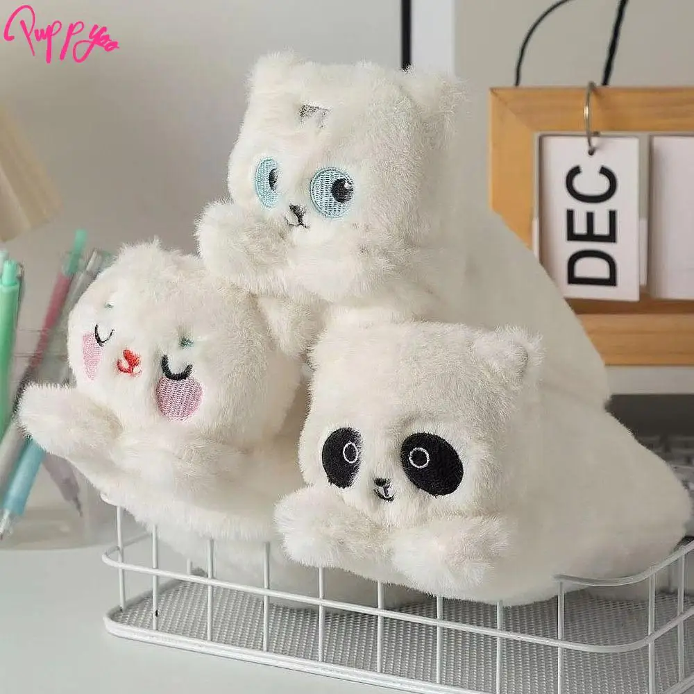 Pluszowy piórnik Animal Doll Kitten Cute Design Large Capacity Panda Plush Pen Bag Zipper Closure Cartoon