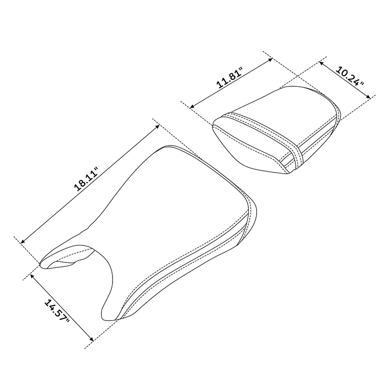Rider Driver Passenger Seat Fit For Yamaha YZF R6 2003-2005 YZF R6S 2006-2009 08