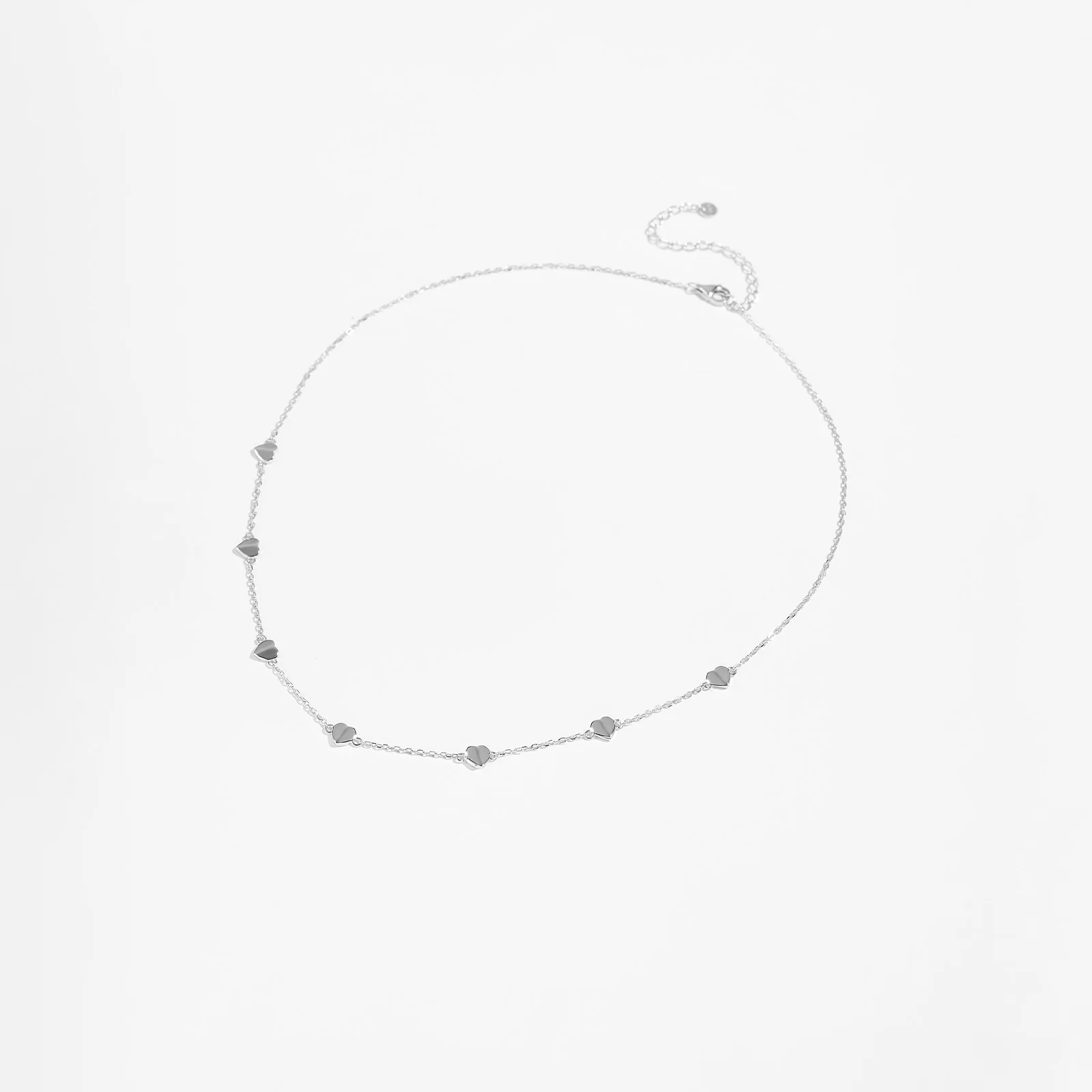 ANDYWEN 925 Sterling Silver Heart Shape Charm Choker Chain Necklace 2021 Women Fine Jewelry Fashion Jewels Luxury Party