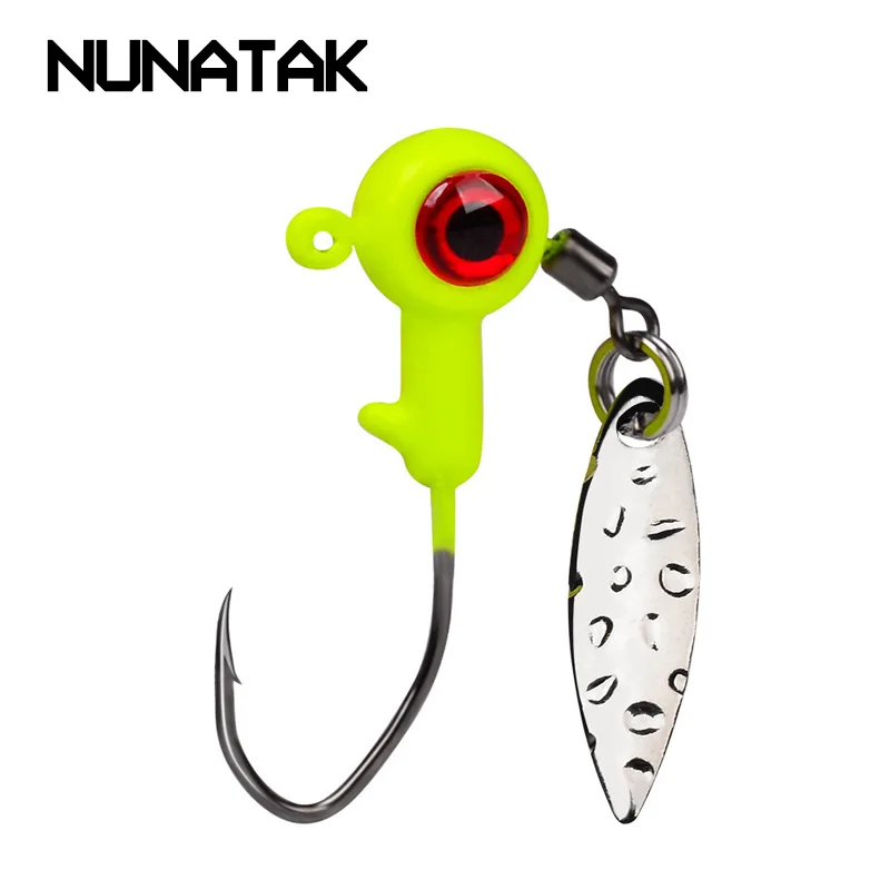 NUNATAK Fishing Lead Hook Barbed Hook Colored Lead Hook 1.4g/1. 6g/3.0g Bass Hook Corrosion Resistant Micro Composite Lead Hook