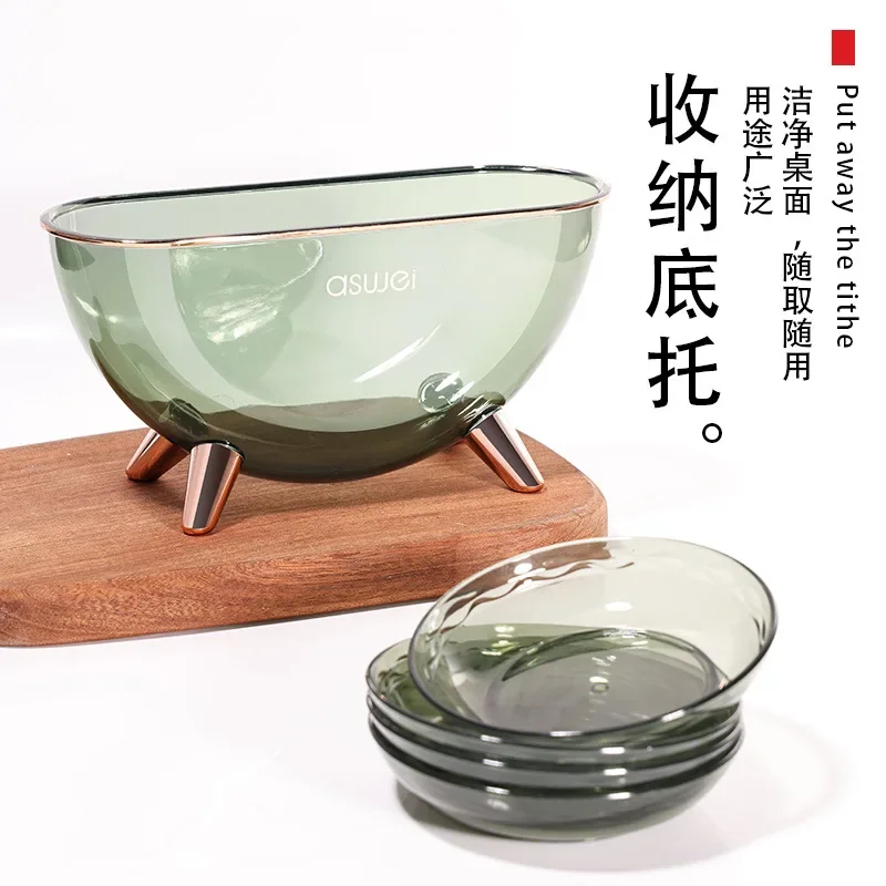 Japanese Household Creative Plastic Dining Table Dish Bone Small Plate, Spit Bones Flat Ware, Fruit Candy Plate