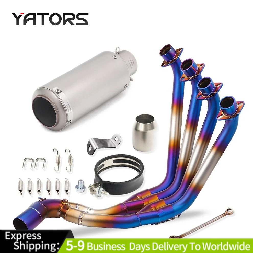 

For Yamaha YZF-R7 MT-07 14-25 FZ07 Bolt-on Full Exhaust Header Link Pipe Muffler Exhaust Systems Exhausts Pipes