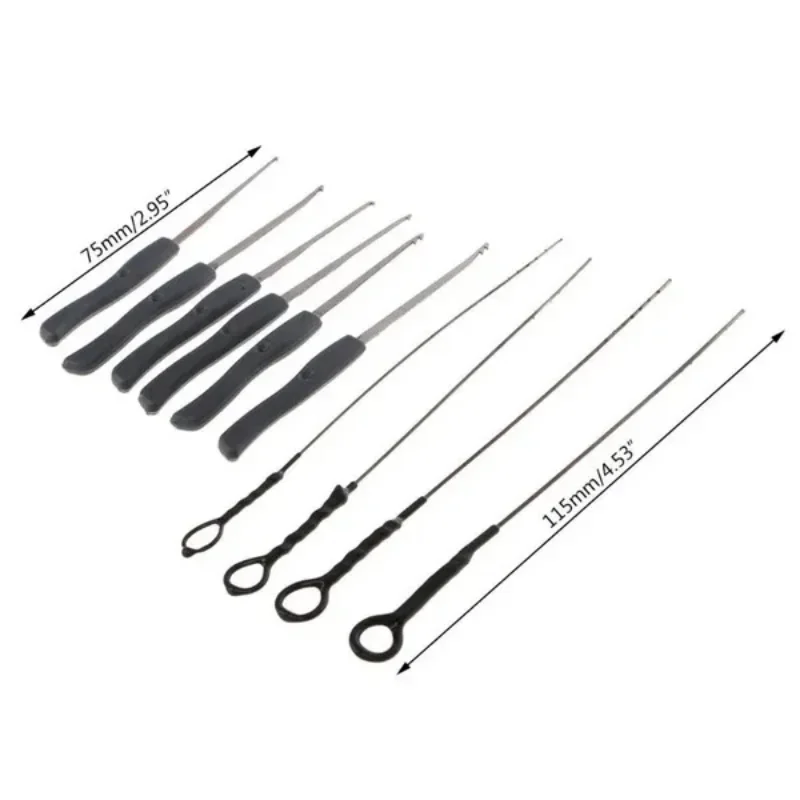 Lock Pick Supplies Tools Locksmith Broken Key Auto Extractor Remove Hooks DIY Hand Hardware Set with Practice