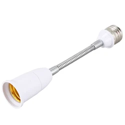 Light Lamp Bulb Flexible Extension Converter E26 Socket 18cm Long