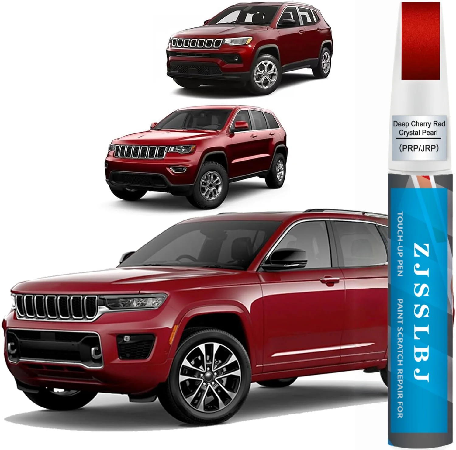 Deep Cherry Red Crystal Pearl PRP/JRP Touch up Paint Pen - Two-In-One Car Scratch Repair & Premium Finish for Jeep