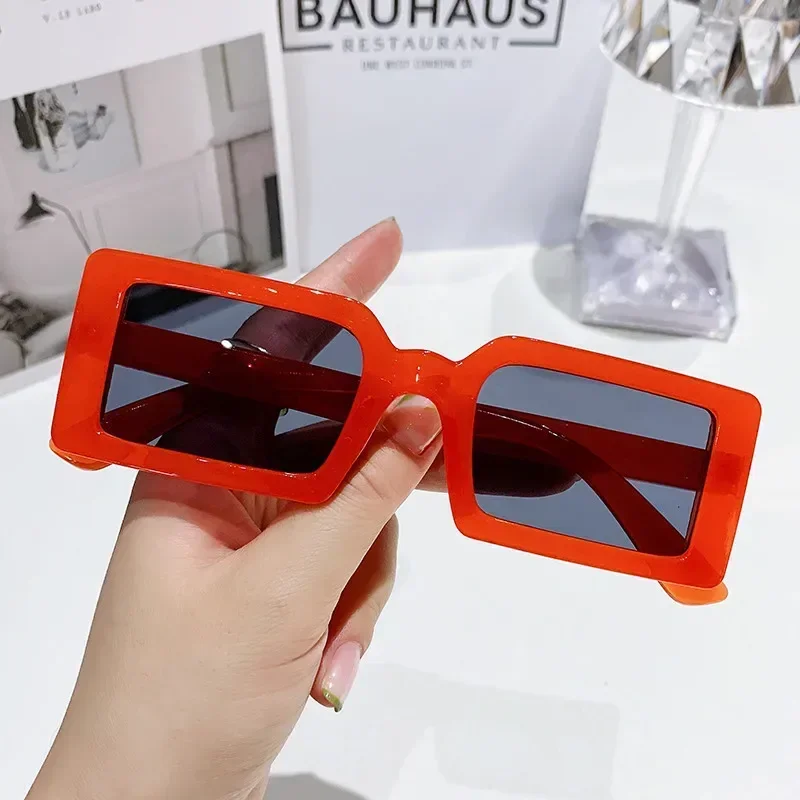 New Women's Small Frame Sunglasses Women Fashion Jelly Color Square Sun Glasses Outdoor Travel Trend Eyewear UV400 Oculos De Sol