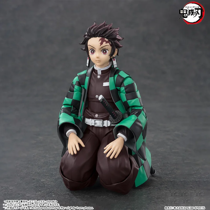 Bandai Echt Demon Slayer Model Kit Anime Figuren SHF Kamado Tanjirou Action Figure Collection Model voor Kinderspeelgoed Geschenken