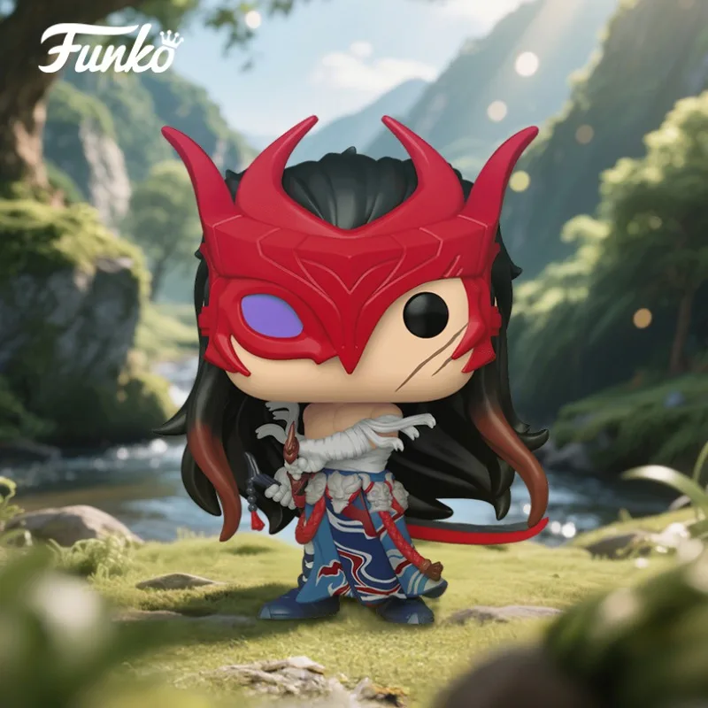 Funko POP الأصلي حقيقية LOL Jhin 1081 يون 1082 Akali 1080 ألعاب شخصيات الحركة للبنين بنات هدية تحصيل نموذج الحلي