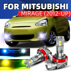 2pcs Car LED Front Fog Lights Bulbs Dual Colors Switchback White Yellow For Mitsubishi Mirage Space g4 2012 2014 2016 2017 2019