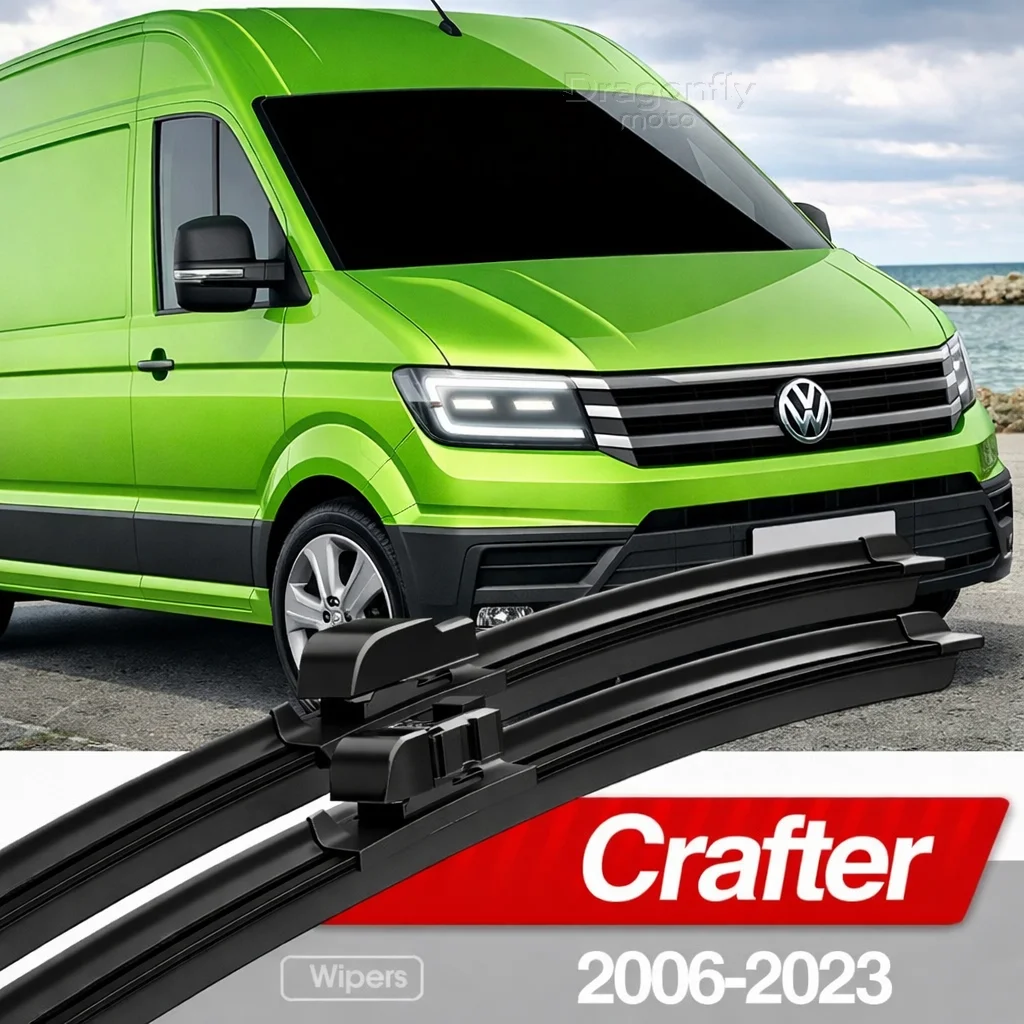 

For VW Crafter 2006-2023 Front Windshield Wiper Blades 2pcs Windscreen Window Accessories 2007 2016 2017 2019 2021 2022