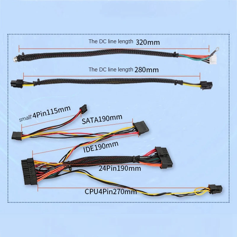 مزود طاقة جهاز كمبيوتر ATX صغير للكمبيوتر ، وحدة طاقة ، ATX PSU الذروة ، بيكو ATX ، 24Pin ، DC 12V ، W