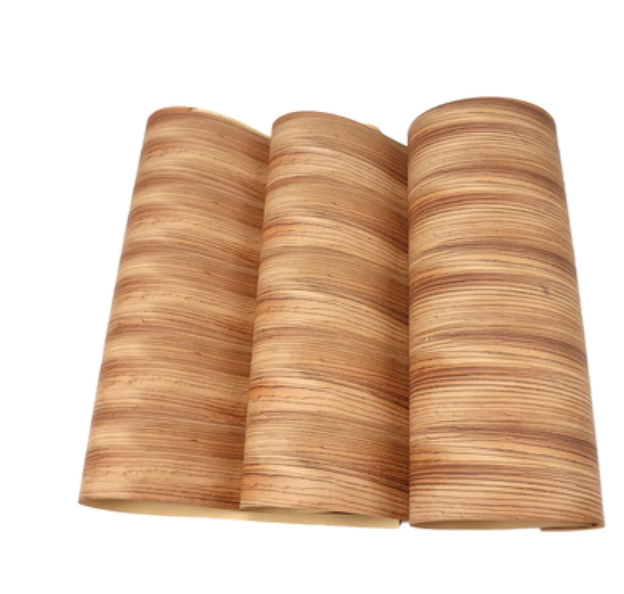 L:2.5meters Width:580mm T:0.3mm Natural Zebra Straight Grain Wood Veneer for Furniture  High End Fashionable Wood Veneer