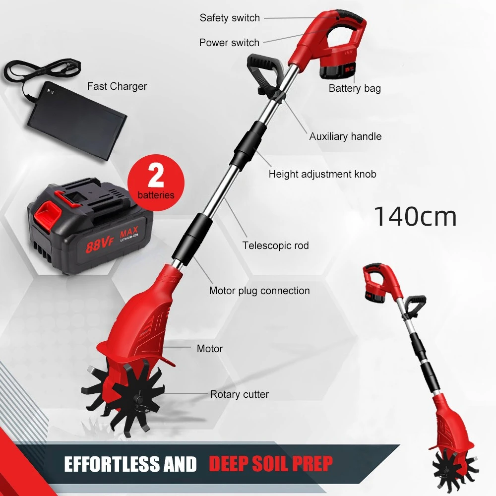 

New Handheld Lithium Battery Micro-tiller, Cultivated Land Sowing, Weeding Artifact, Agricultural Earth Tiller, Small Household