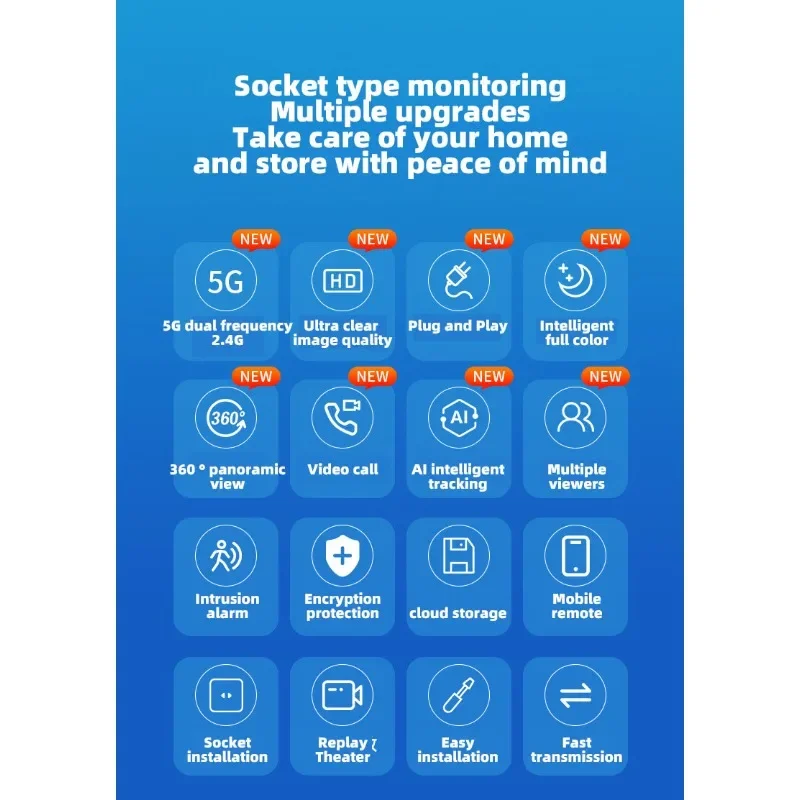 Electronic Baby Monitor with Ip Camera HD 1080p Cloud Head Rotating Two-way Voice Night Vision Wifi Camera Home Monitoring