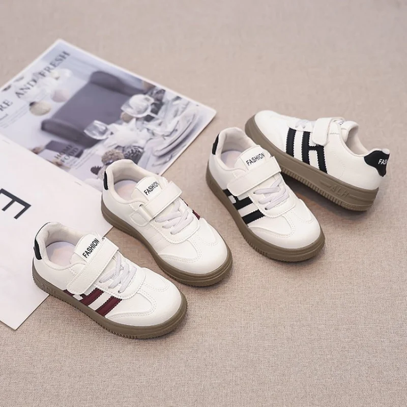 

Fashion Sport Shoes For Children PU Leather Ergonomics Kids Sneakers Soft-soled Children's Sneakers Boy's Girl's Tennis Shoes