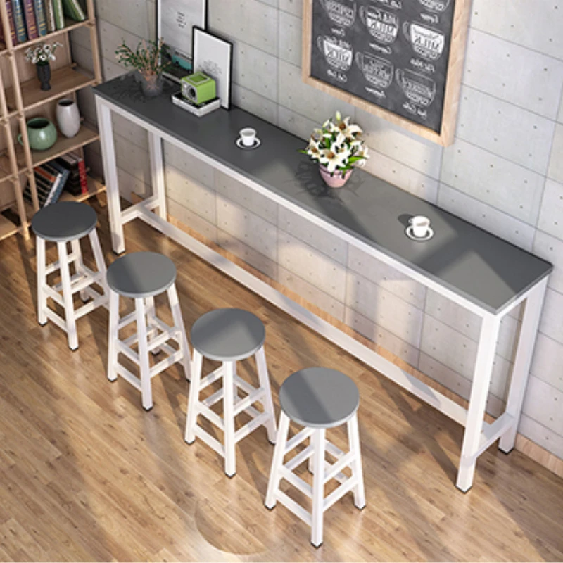 Long Nightclub Bar Tables Metal Kitchen Cocktail High Bar Tables Coffee Luxury Mesa Barra Para Cocina Home Furniture YY50BT