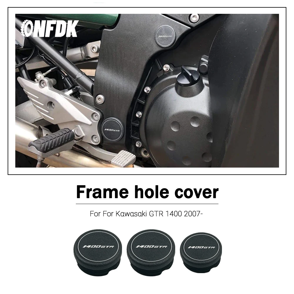 

Для Kawasaki GTR 1400 2007-2024 2021 2022 2023 аксессуары для мотоциклов, заглушка с отверстием в раме, декоративная крышка, набор крышек рамы