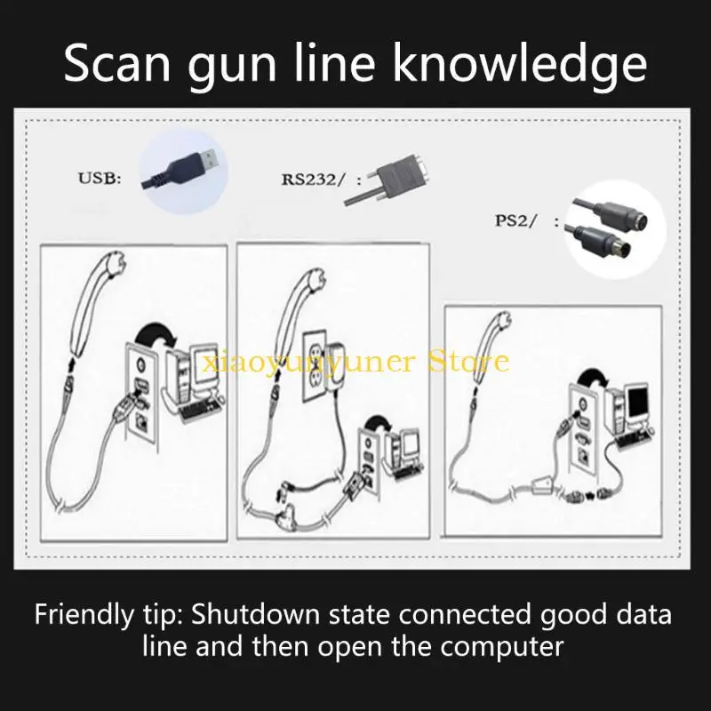 P9JB 2M Symbol Barcode Scanner USB Cable for Honeywell 1200G 1202G 1250G 1250GAP 1300