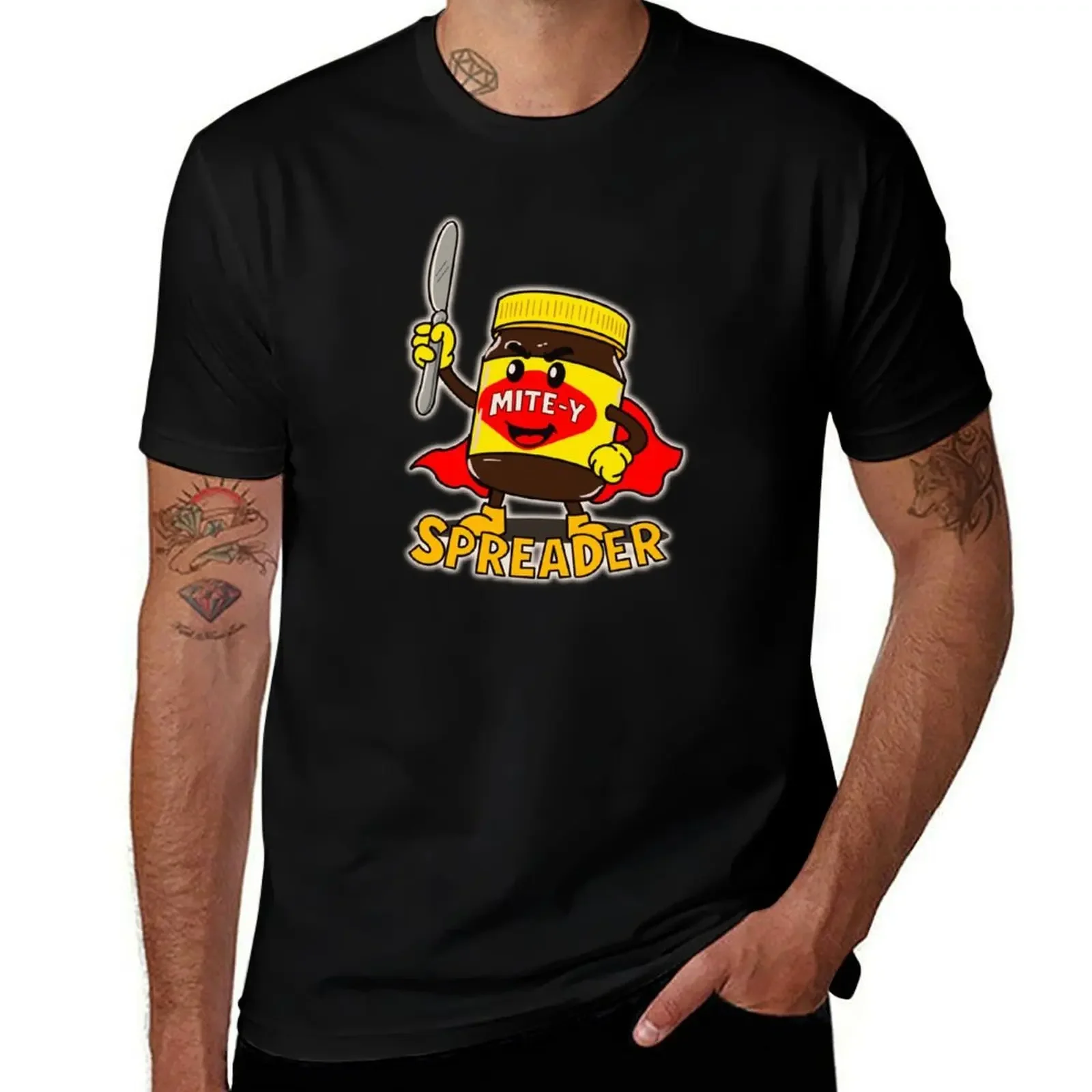 

Vegemite - Mite-y Spreader - Aussie Vegemite Power! T-Shirt anime tshirt vintage graphic tee heavyweight t shirts for men