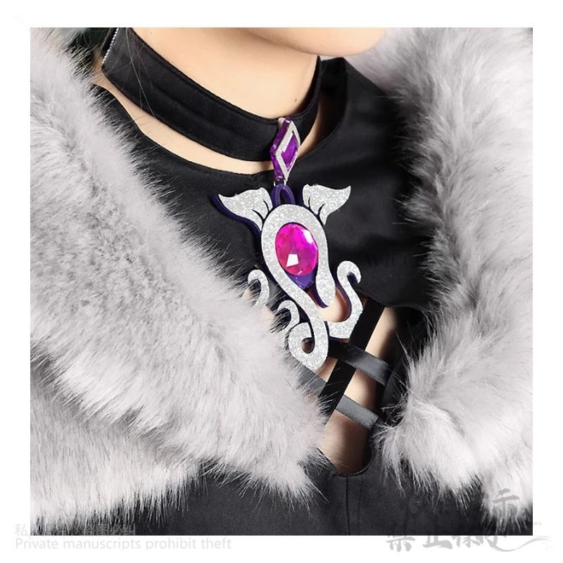 Косплей игры Finall 14 Fantasy FF14 Косплей Y'shtola Костюм Черное платье Лолита Униформа Парик Хэллоуин Мужская вечеринка по индивидуальному заказу Cos