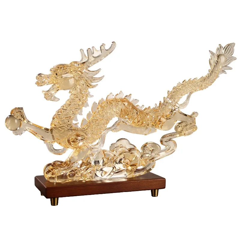 Transparent dragon ornament living room new home TV cabinet wine cabinet decoration