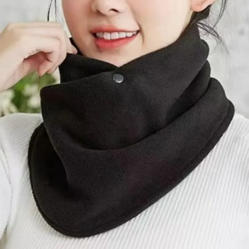 Autumn Winter Warm Thick Scarf Anti Cold Soft Plush Neckerchief Outdoor Mountain Climbing Cycling Fleece Neck Protection Scarves