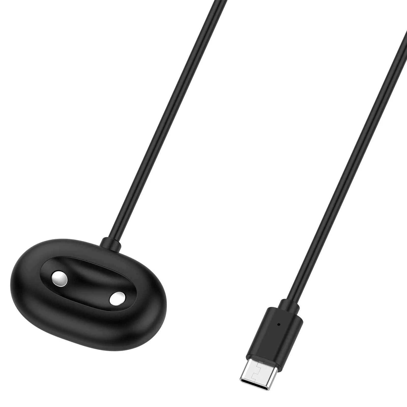 Magnetic Charging Cable Charger Dock for Google Pixel Watch 4, USB-A/USB-C Port Portable Wireless Charger (Black)