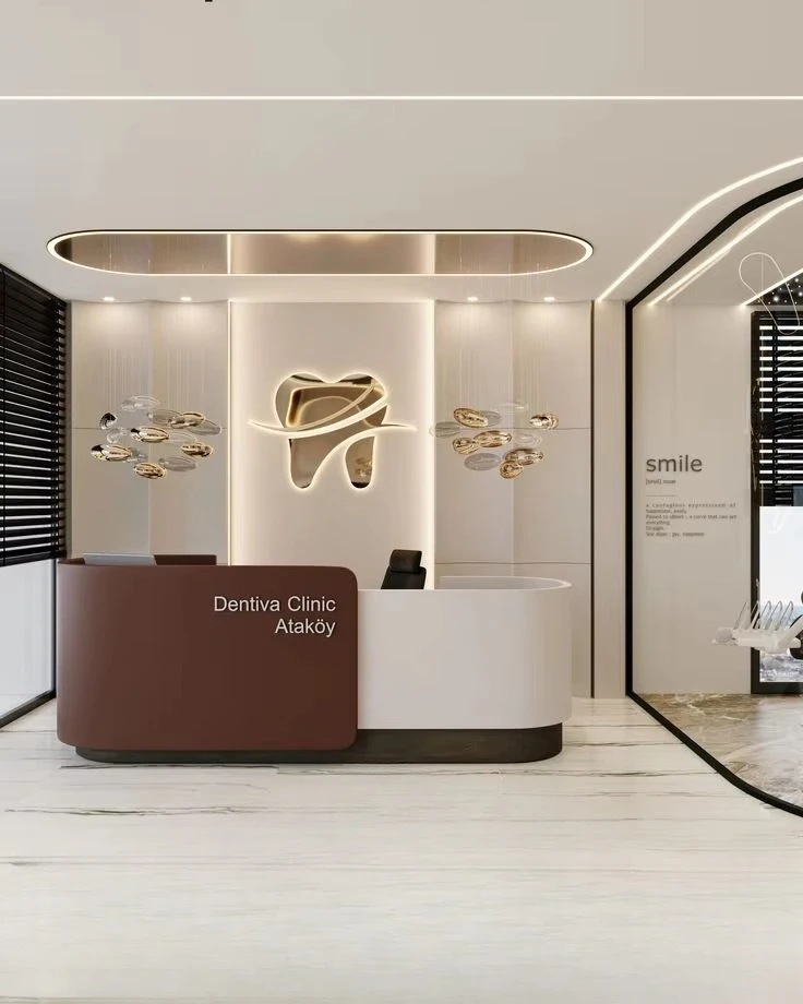 

&c Modern Minimalist Dental Reception Desk Curved Painted Bar Company Beauty Salon Cashier Desk