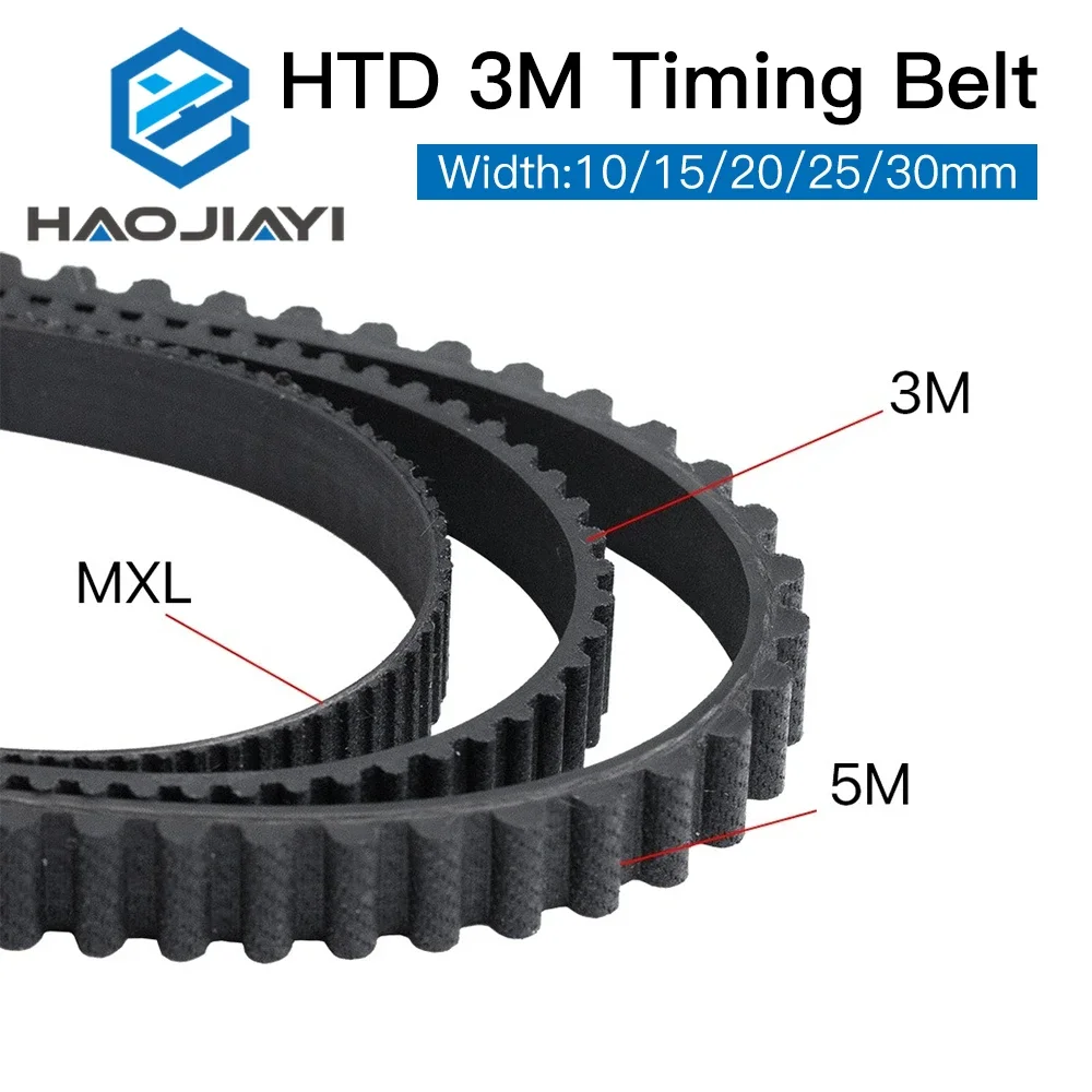 HTD3M PU Open Belt 3M 5mm - 40mmTiming Transmission Belt 3M Polyurethane for CO2 Laser Engraving Cutting Machine