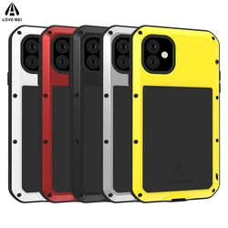 LOVE MEI Aluminum Shockproof Phone Case For iPhone 13 12 11 Pro Max Heavy Duty 360 Full Protection Armor Cover for iPhone 13 Pro