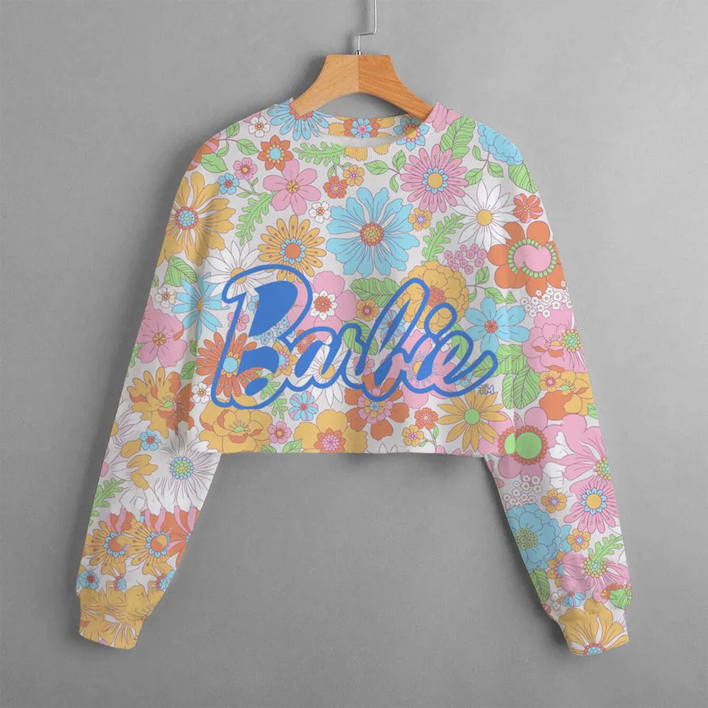 New Girl Barbie Princess 3D Printed Cartoon Printed Casual Decoration Hoodie Long Sleeve Y2K Short Hoodie