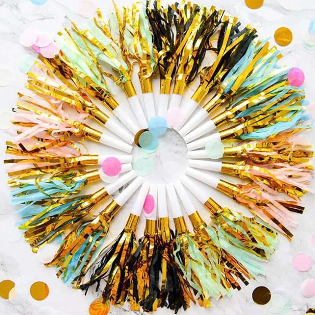 30 pçs torcendo chifre presentes blowouts assobios festa sopradores crianças adultos aniversário natal casamentos brinquedos instrumentos musicais