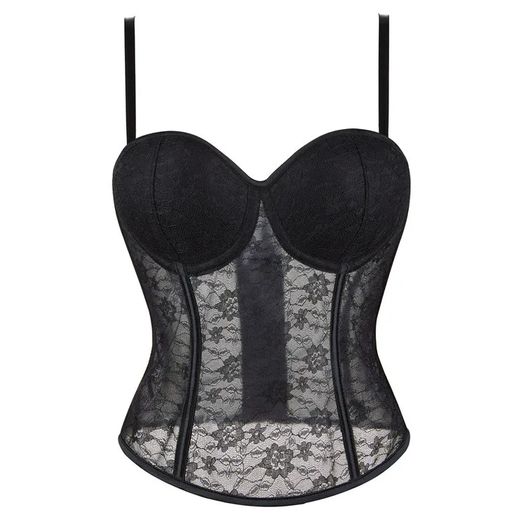 Women Gothic Suspender Strap Underbust Corset Waist Trainer Slimming Bustiers Lingerie Shapewear Bones Basques Body Shaper