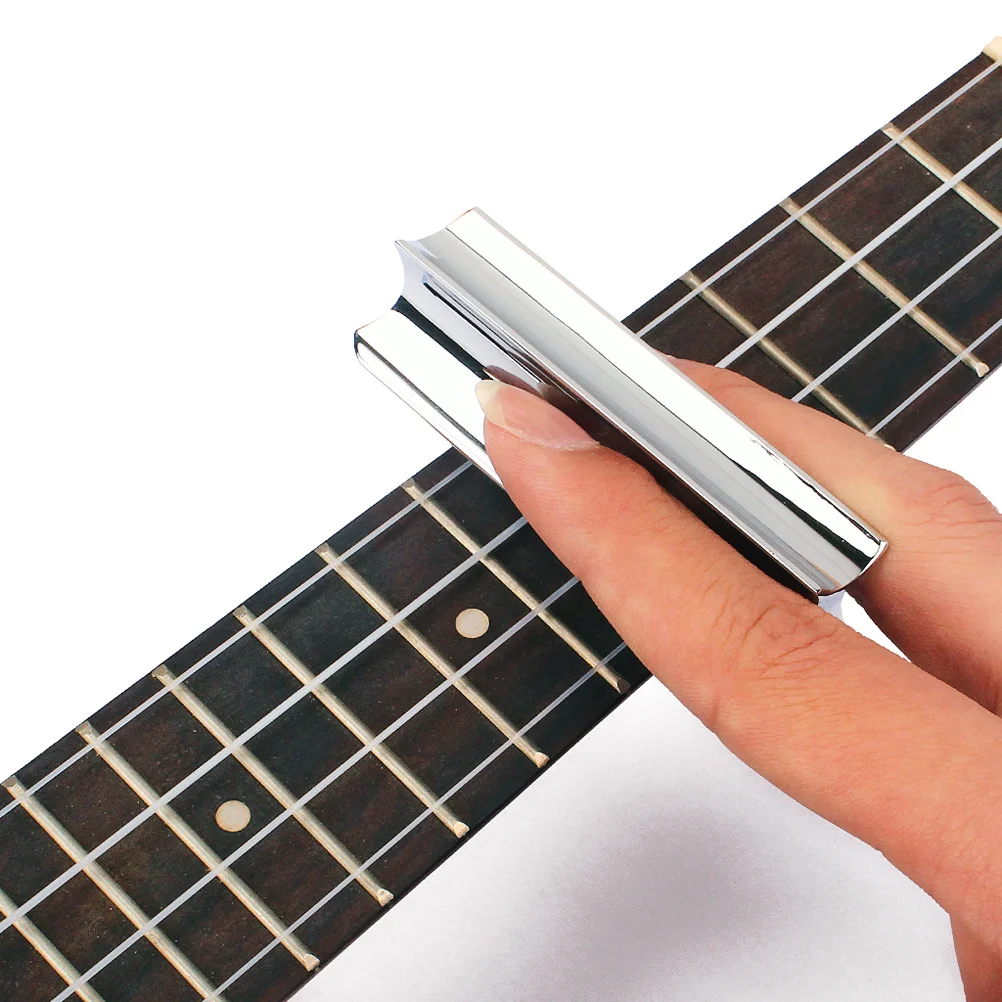 

Guitar Steel Slide Chrome Color Solid Stainless Tone Bar Concave Design for Better Play Electric Acoustic Guitar