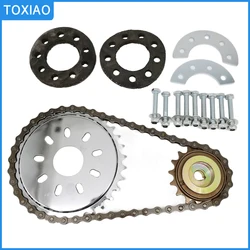 Bicycle Spoke Chain Wheel Bike Rear Wheel 32T Sprocket For Our Left Drive Motor Kit 16T Freewheel With Adapter For Motor MY1016Z