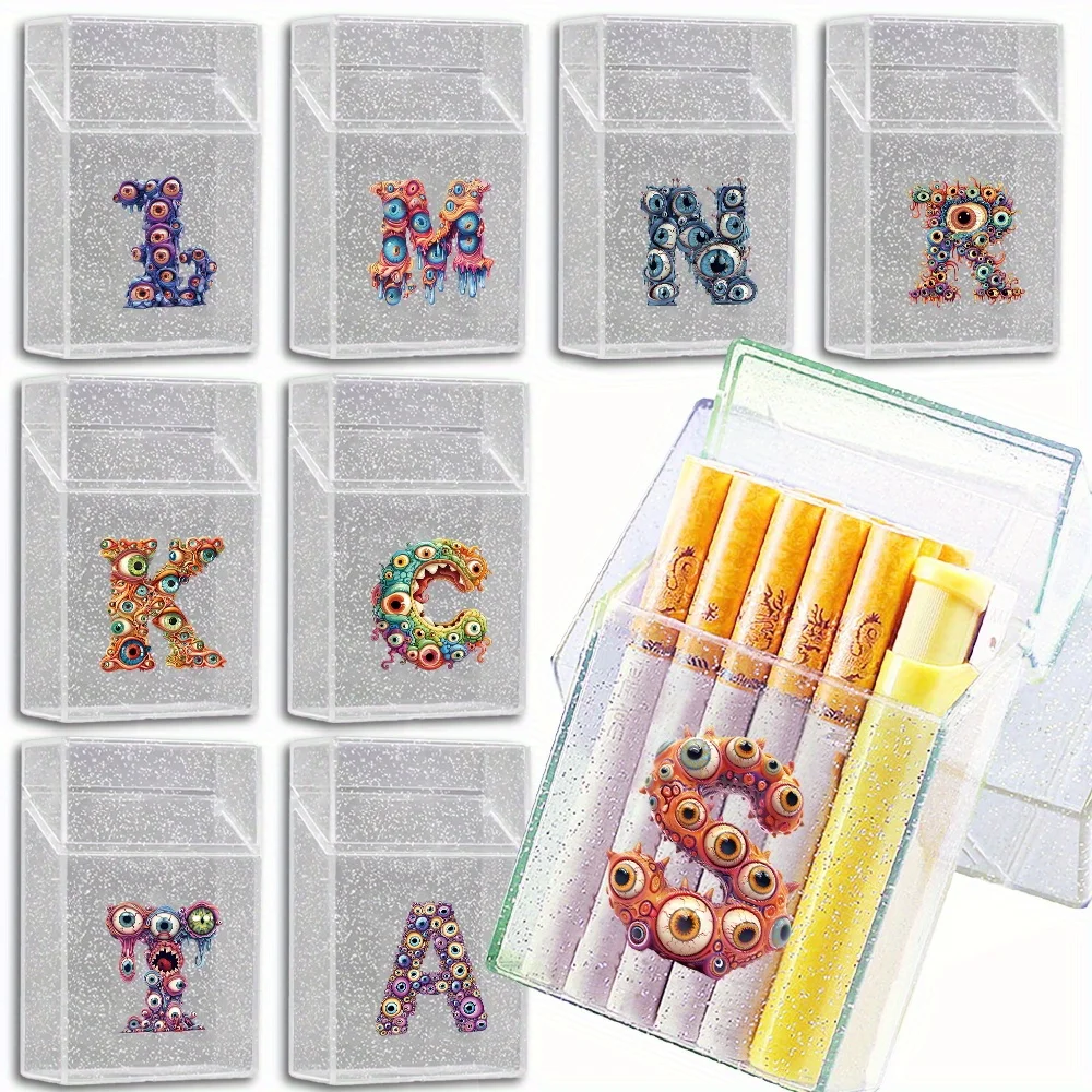 

Unique Print Cigarette Case Portable Cigar Organizer Box With Magnetic Buckle Plastics Cigarette Accessories Eyelets Pattern
