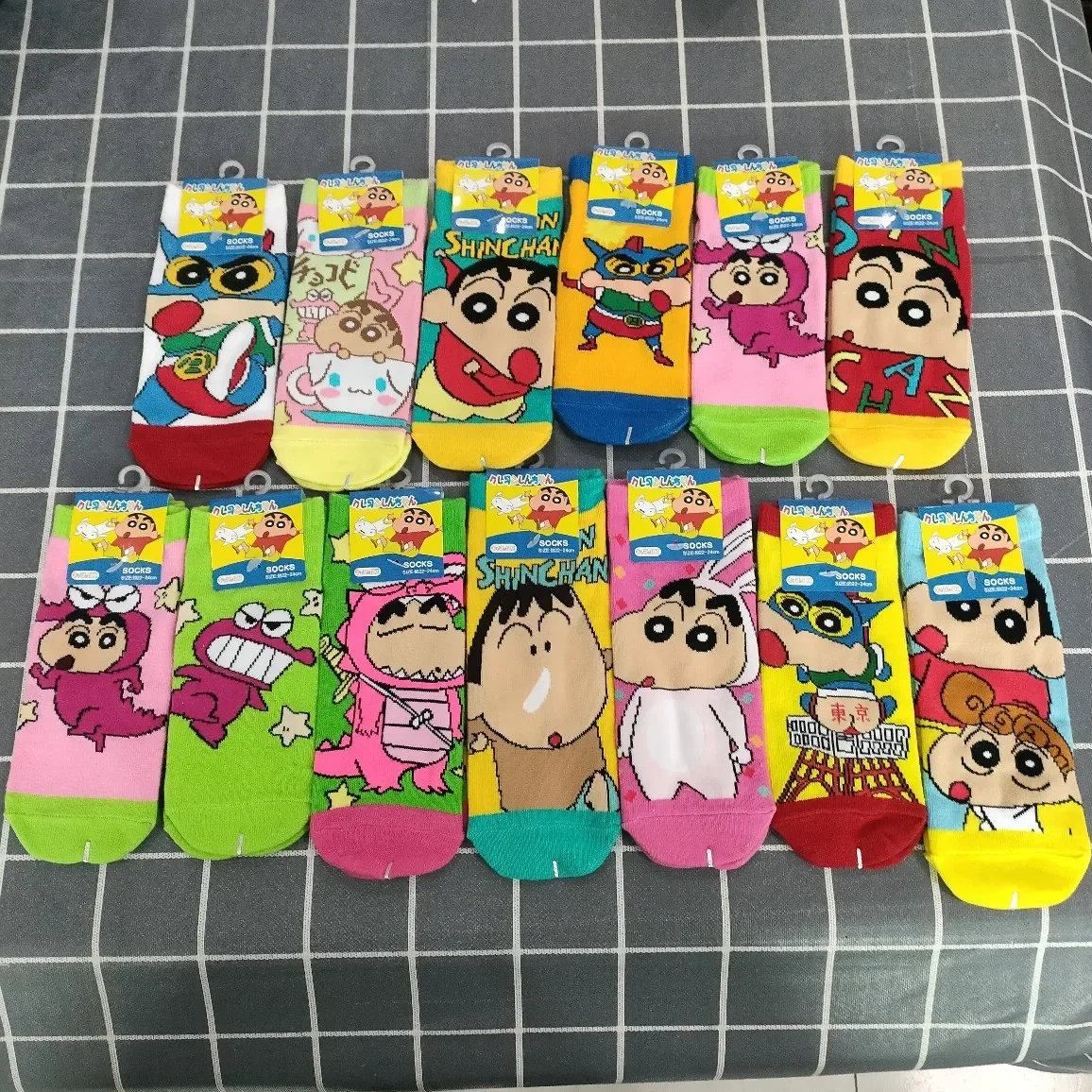 Kawaii Cute Crayon Shin-Chan Socks Boat Sock Anime Cartoon Student Motion Comfort Ventilate Cute Girl Birthday Gift Children toy