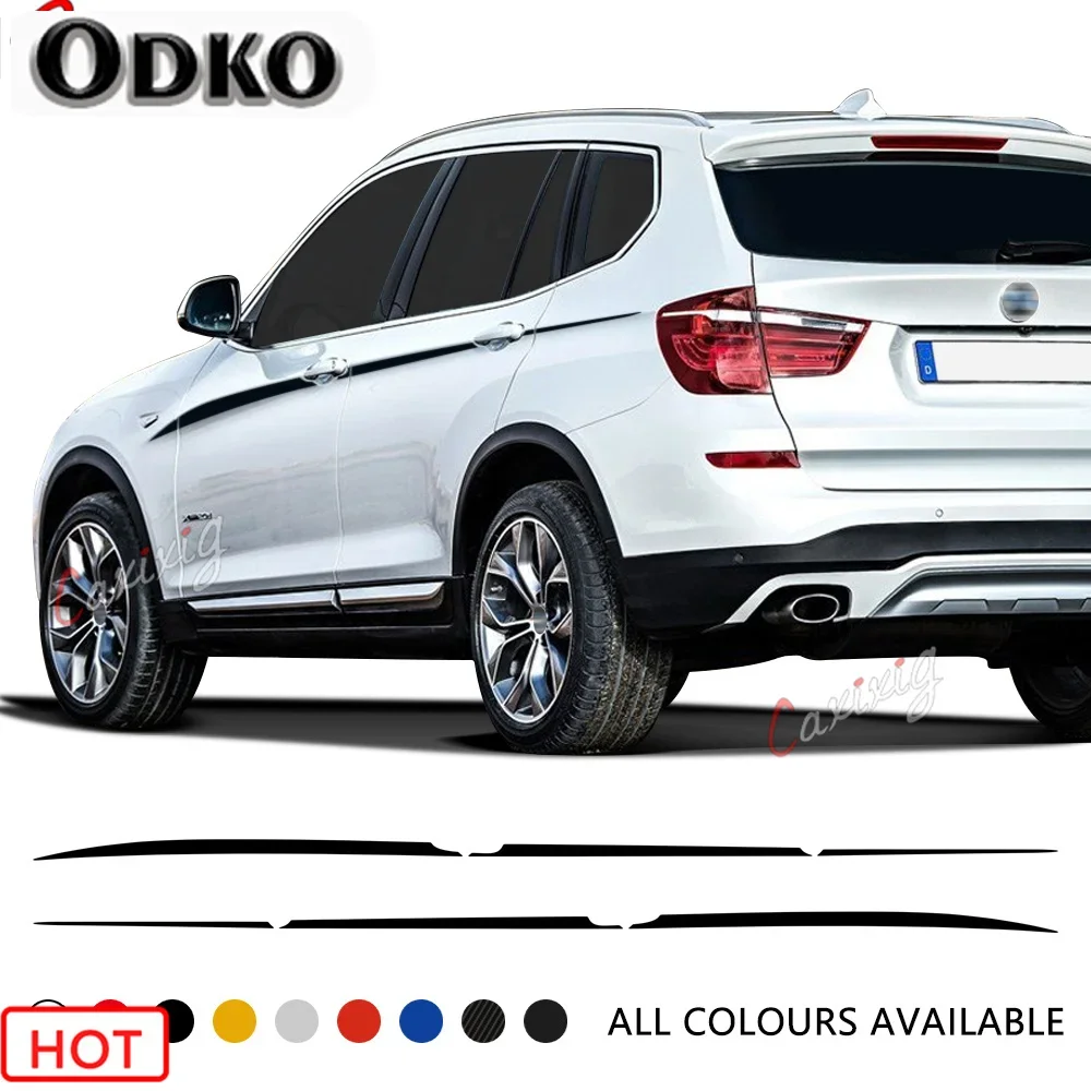 

Наклейка на боковую акцентную верхнюю полоску на дверь, линия талии, наклейка на кузов, графическое виниловое украшение для BMW X3 M F25 2X M Performance