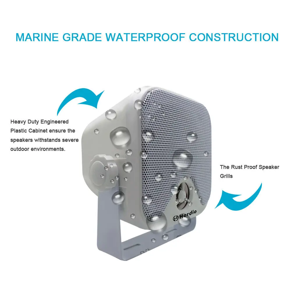 Herdio 120 W 4'' Marine Wasserdichte Boot Lautsprecher Motorrad Audio Lautsprecher Heavy Duty Musik Sound System Für Outdoor ATV UTV RZR – Detail 4