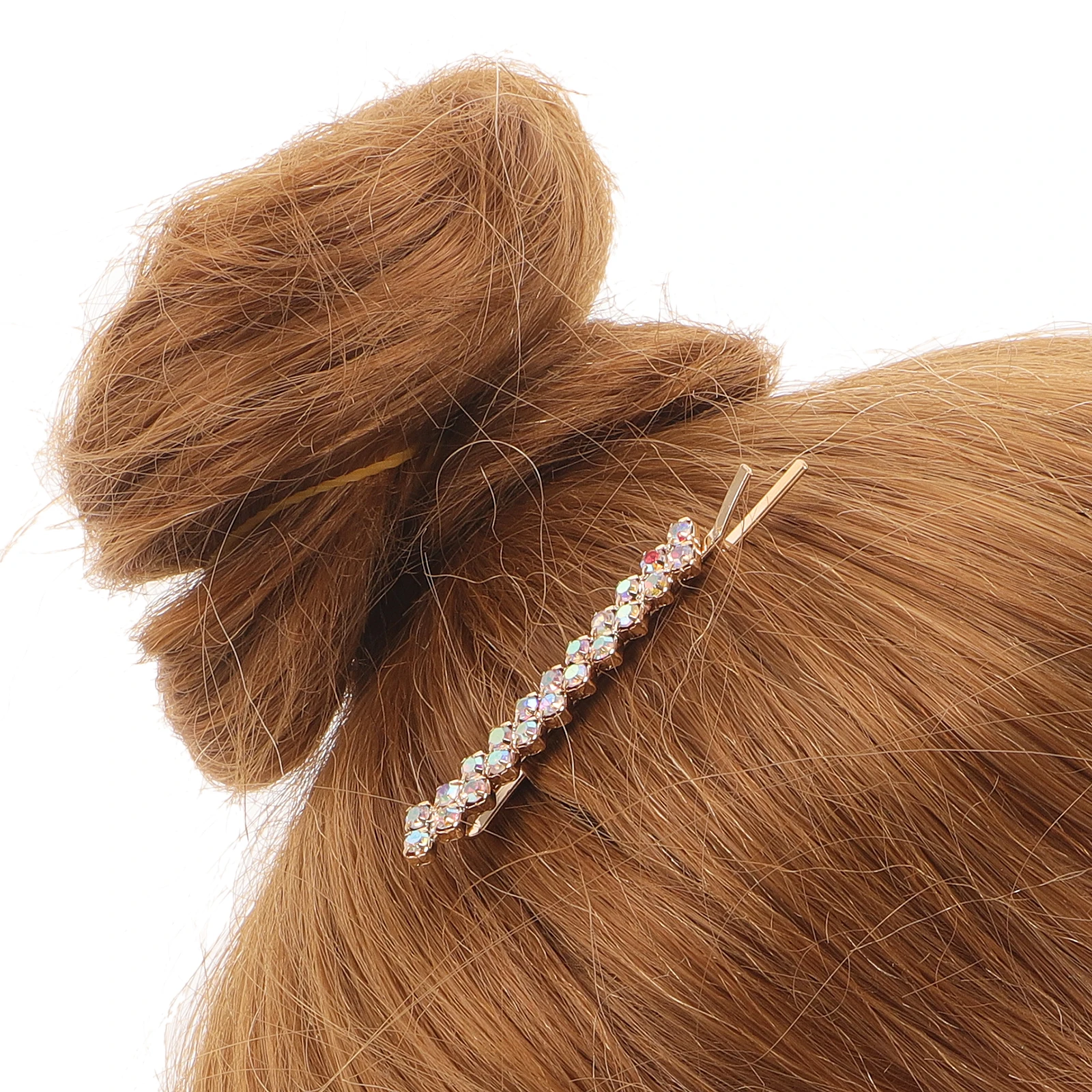 

1Set Crystal Rhinestone Hairpins Elegant Metal Bobby Hair Clips for Weddings Parties Dances Stylish Woman Hairpin Accessories