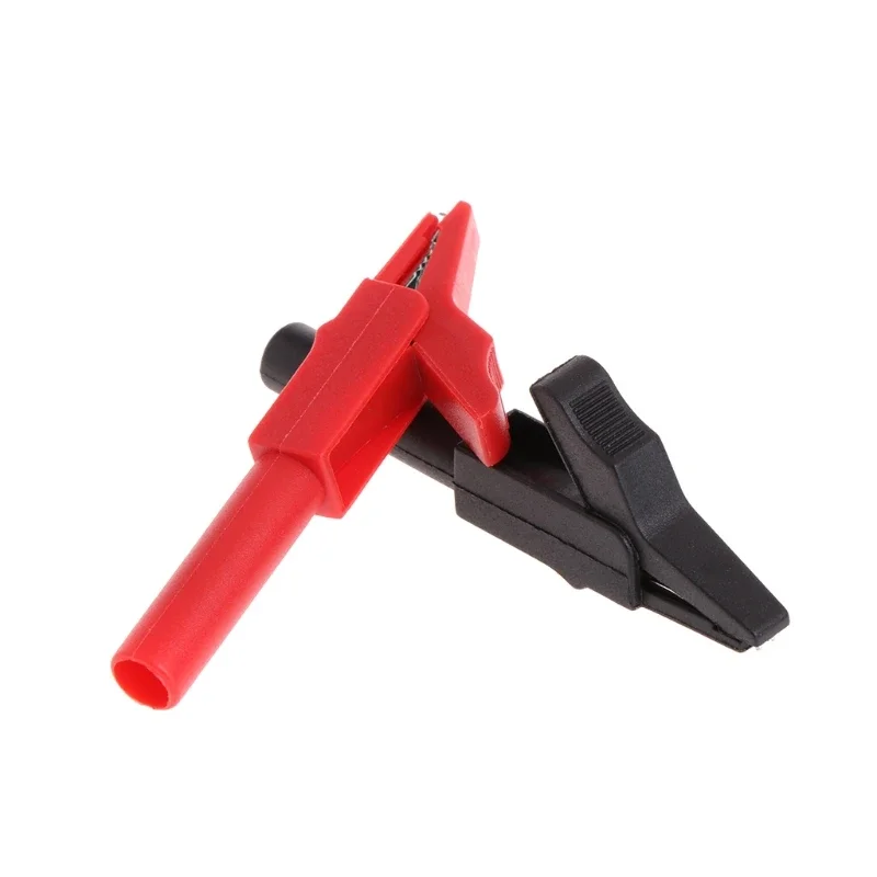 2 Pcs Full Protective Clips Croco-dile Electrical Clamp for Multimeter