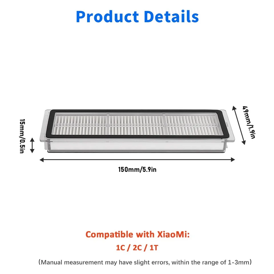 For Xiaomi Mijia 1C 2C 1T STYTJO1ZHM Mi Robot Mop For Dreame F9 Hepa Filter  Brush Mop Cloth Robotic Vacuum Cleaner Accessories - AliExpress 6 BIZOCA Filtro Hepa パラ互換 Mijia 1C / STYTJ01ZHM T1 Dreame F9、アスピラドーラ