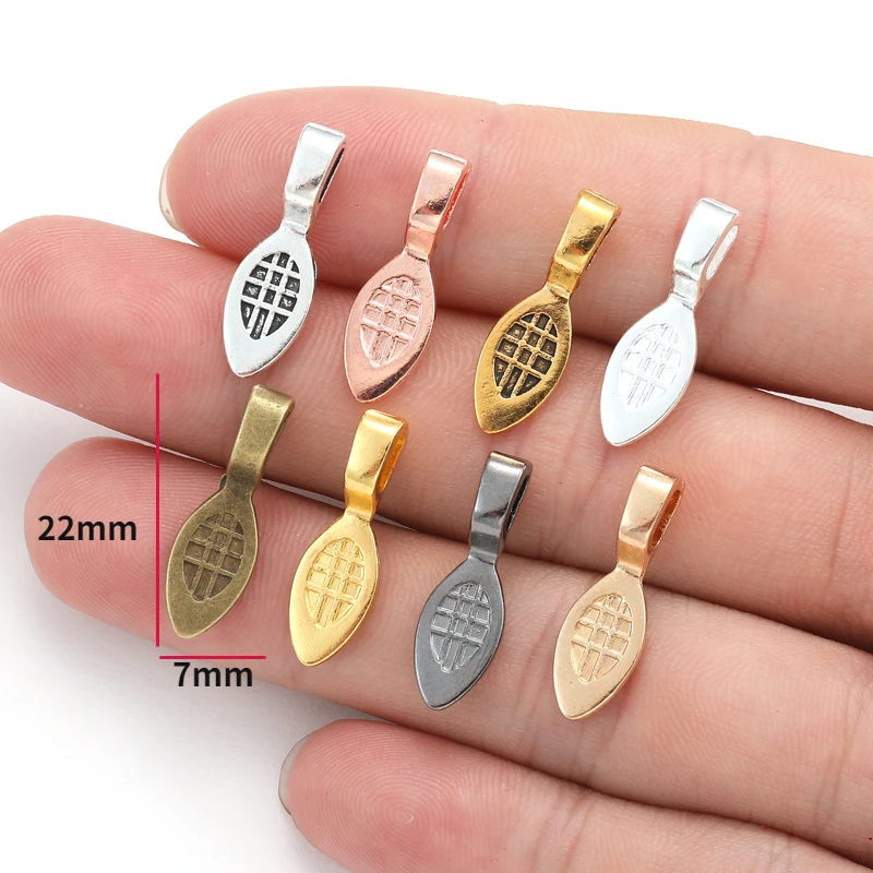 20pcs 8 Colors Exquisite Shovel Charms for Necklace Keyring connector DIY Handmade Jewelry Accessories 7*22mm J496