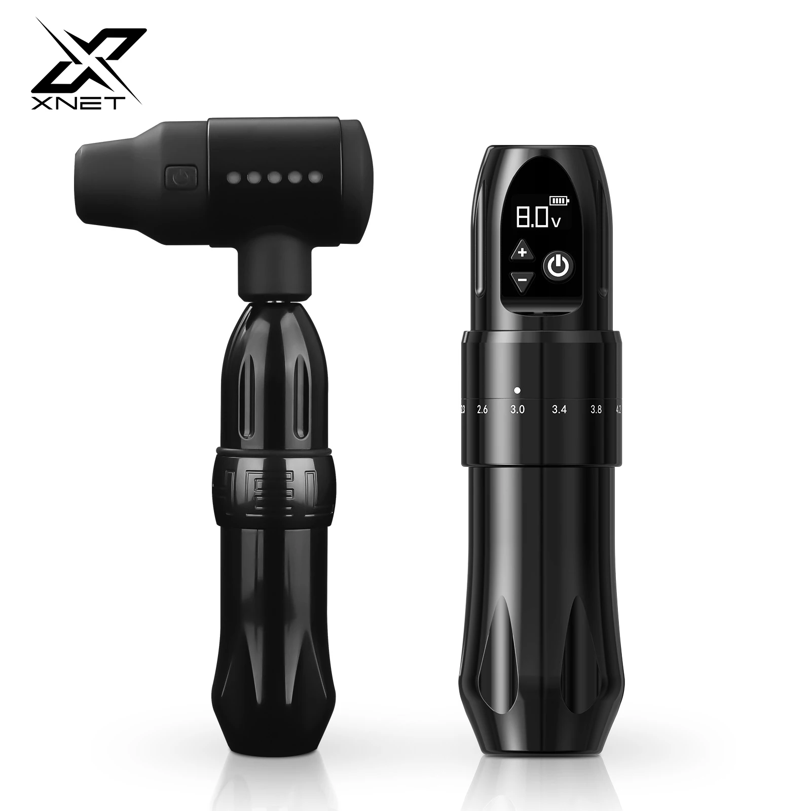 

XNET D1 Wirless Tattoo Machine & Rotary Pen Power Supply 7 Adjustable Stroke Custom Motor 1800mAh Battery Tattoo Set For Tattoo