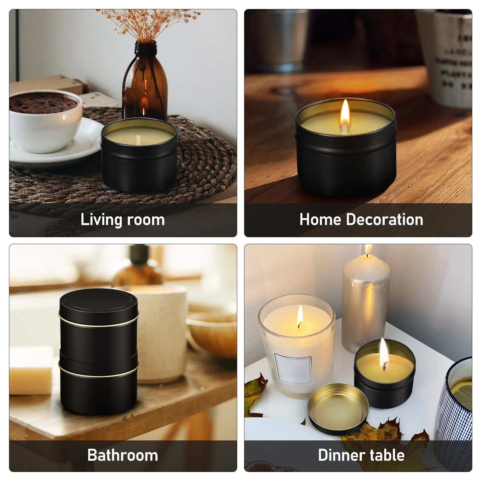 

24 pcs Jars Round Tinplate Boxes Scented Containers Diy Making Accessories 4Oz Metal Storage Tins Elegant