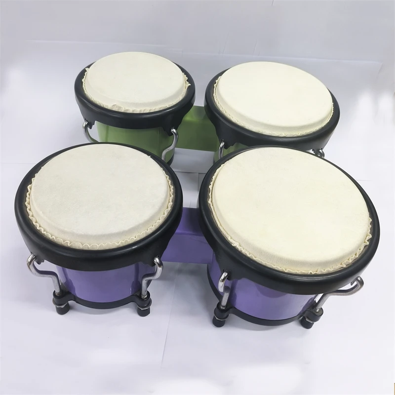 BGD‑08C 4"*5" Mini Plastic Body Bongo Drum Percussion Instrument Hand Drum for Beginner Music Learning Performance - view 4