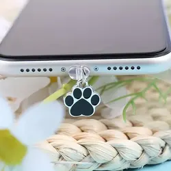 Pendentif de prise anti-poussière de téléphone griffe de chat mignon, adapté pour iPhone, Samsung, interface de type C, accessoire de décoration