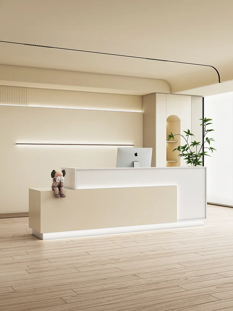 Light luxury beauty salon clothing store checkout page bar counter yoga studio training institution simple modern front desk